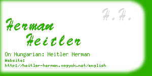 herman heitler business card